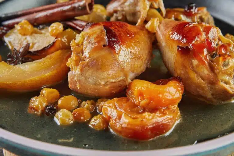 poulet aux pommes et poires caramelisees 1